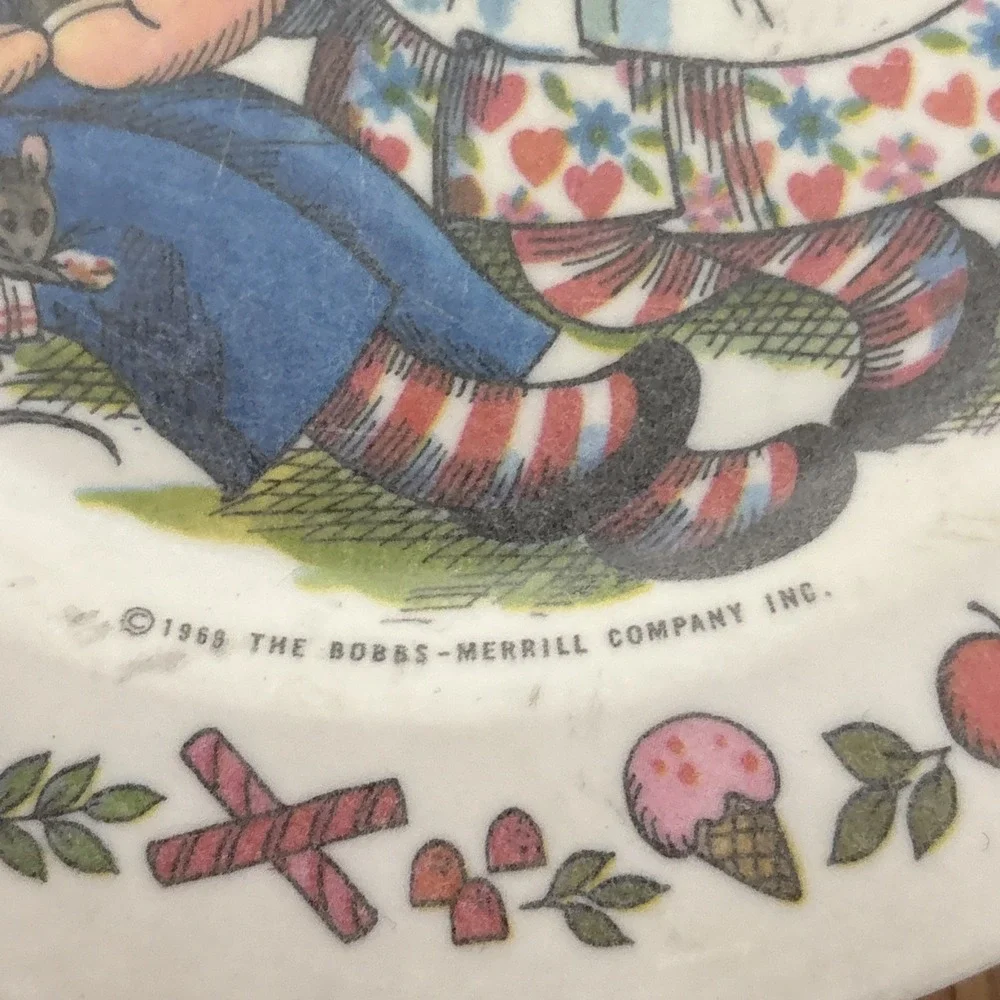 Vintage 1969 Oneida RAGGEDY ANN & ANDY Melamine‎ Ware Plate #3119 Bobbs-Merrill
